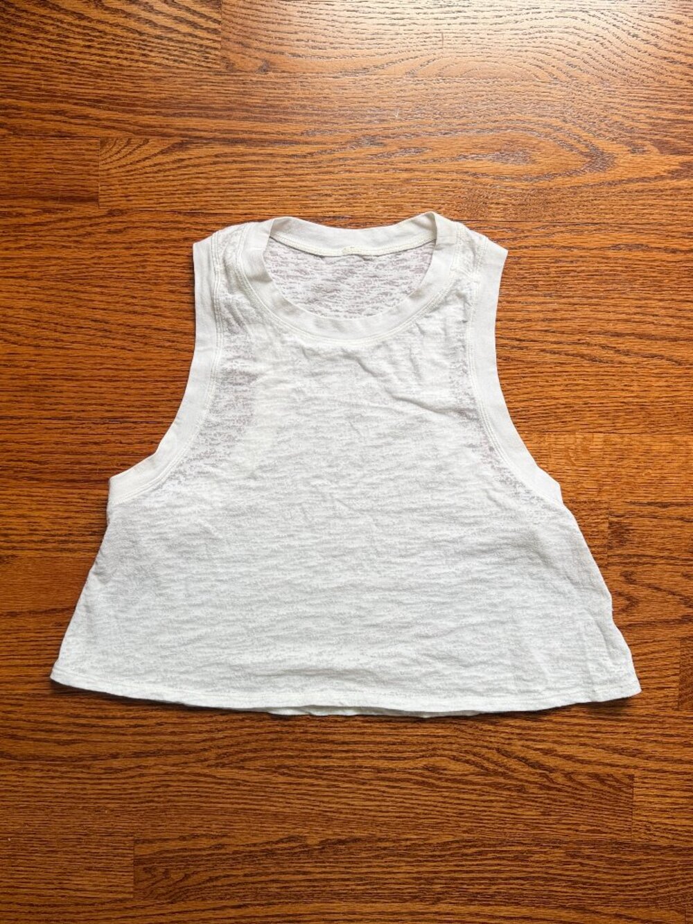Lululemon Cropped Burnout Tank from 2017 - white